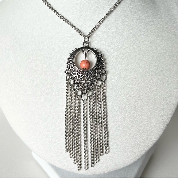 Vintage Paparazzi Jewelry Set Necklace 32โ And Tassle Earrings - Picture 1 of 7